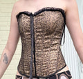 Sequin Tan & Black Corset