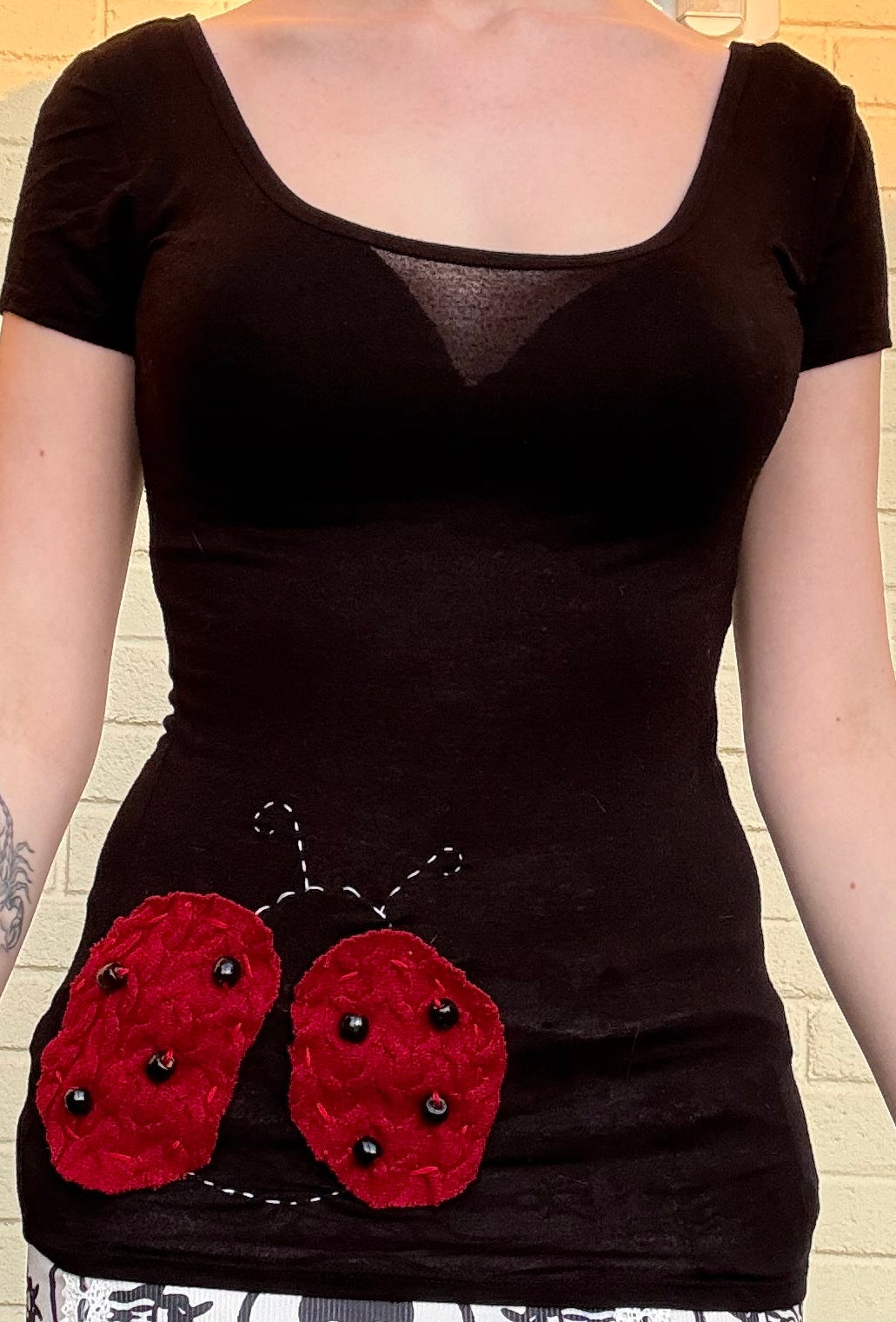 Ladybug Upcycled Tee