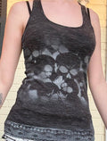 Hand Painted Dark Grey Tank