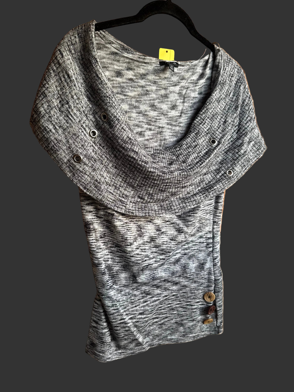 Handmade Grey Off-Shoulder Top