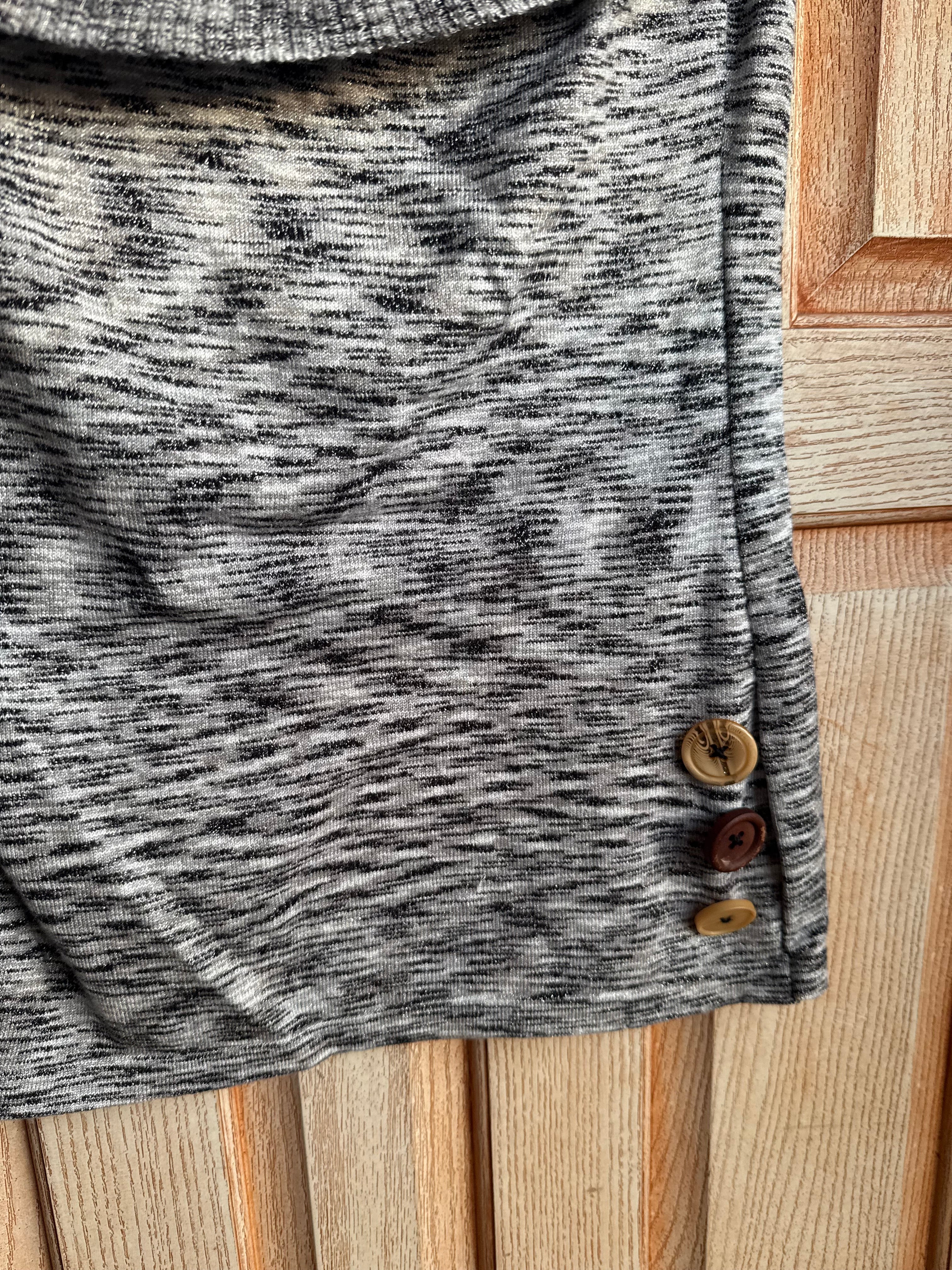 Handmade Grey Off-Shoulder Top