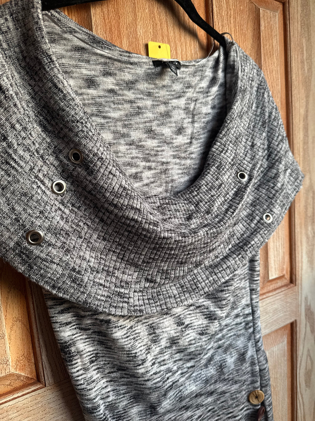 Handmade Grey Off-Shoulder Top
