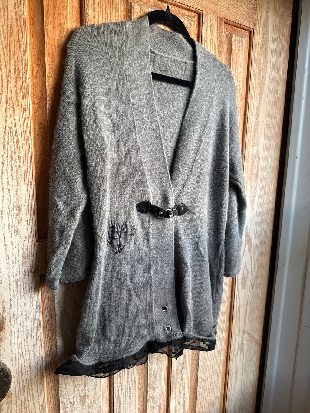 NYFW Collection- Handmade Grey Gothic Sweater