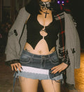 NYFW Collection- Handmade Grey Gothic Sweater